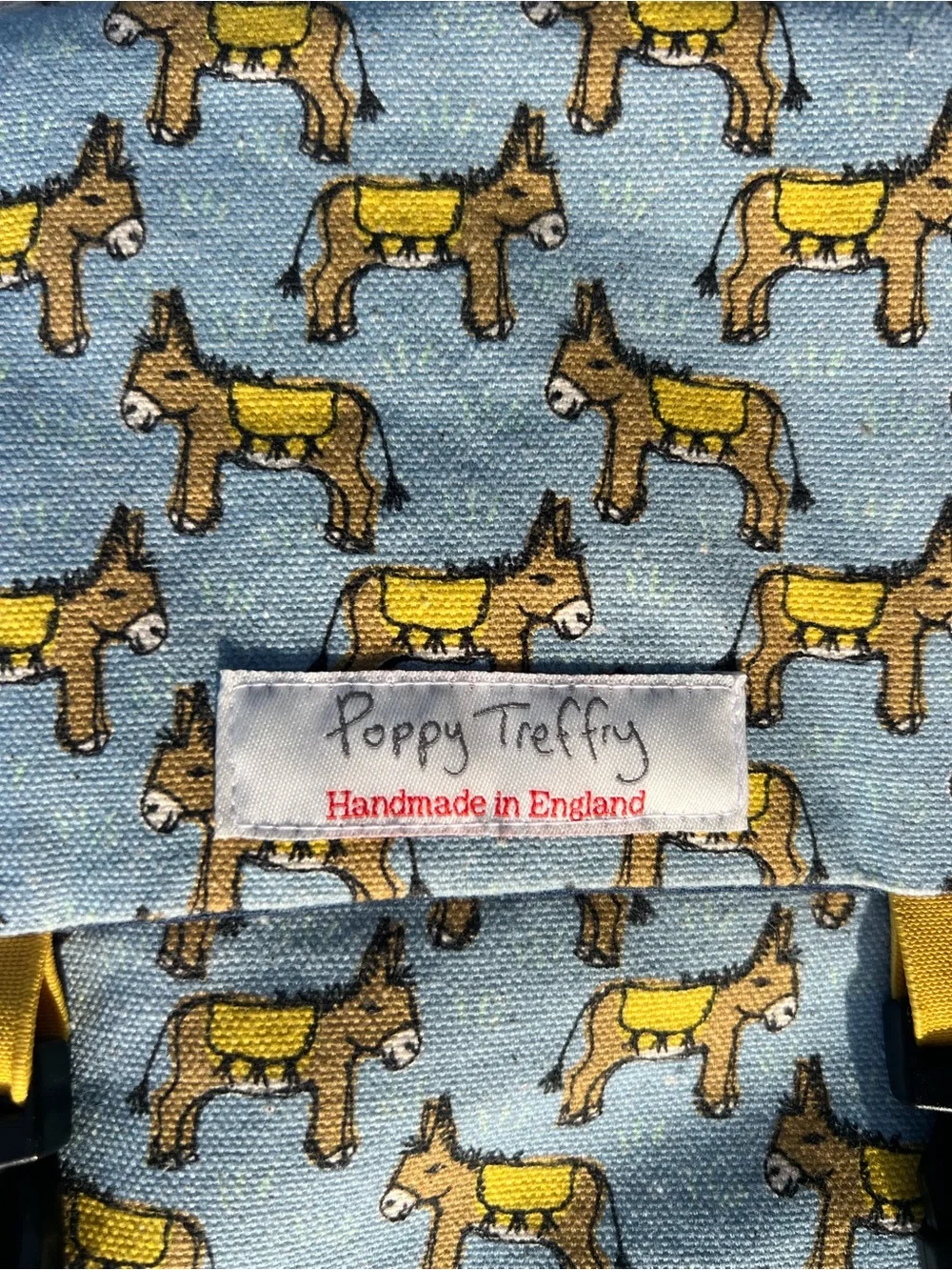 Poppy Treffry blue backpack